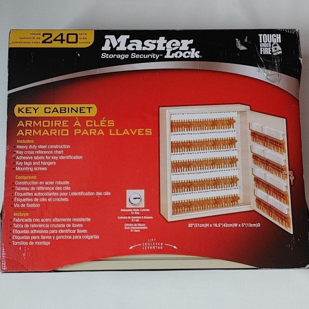 Master Lock 7127D Heavy Duty Key Cabinet, 20 x 16-1/2 x 5-Inch BNIB 240 …